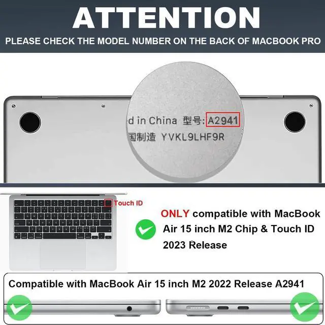 Alt view image 2 of 5 - LCMOCICO for MacBook Air 15 inch Case 2025 2024 2023 M2 M3 M4 Chip A3241 A3114 A2941 with Liquid Retina Display & Touch ID, Plastic Hard Shell Case Cover for Mac Air 15.3 M4 2025, Tide Illustration 2