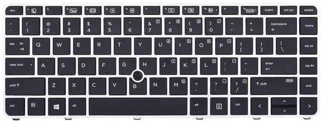 Main image of Replacement Keyboard for HP Elitebook 840 G3 848 G3, Elitebook 745 G3 745 G4 Series Laptop with Backlit Silver Frame US Keyboard