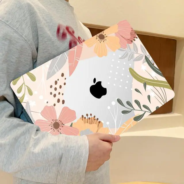 Alt view image 4 of 5 - Lepeoac for MacBook Pro 14 Inch 2024 2023 2022 2021 Release M4 A3112 A3401 A3185 M3 A2918 A2992 M2 A2779 M1 A2442 Pro/Max Chip, Plastic Hard Shell Case with Keyboard Cover, Floral P227