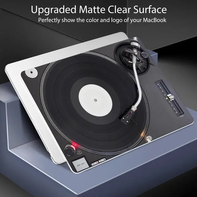 Alt view image 3 of 5 - Lepeoac for MacBook Air 15 inch Case 2023 2024 2025 Release A3241 M4 A3114 M3 A2941 M2 with Liquid Retina Display & Touch ID, Hard Shell with Screen Protector & Webcam Cover, DJ Turntable