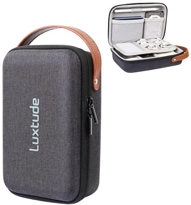 Alt view image 2 of 5 - Luxtude Hard Case for Electronics & Soft Cable Organizer Bag