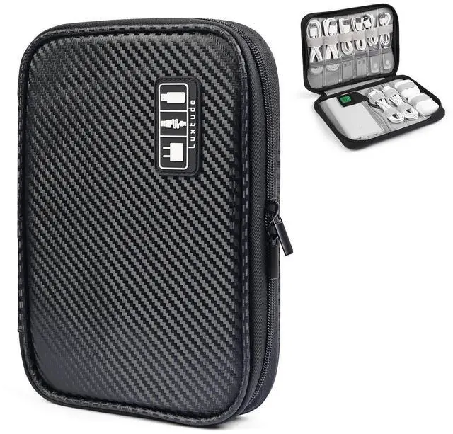 Alt view image 3 of 5 - Luxtude Hard Case for Electronics & Soft Cable Organizer Bag