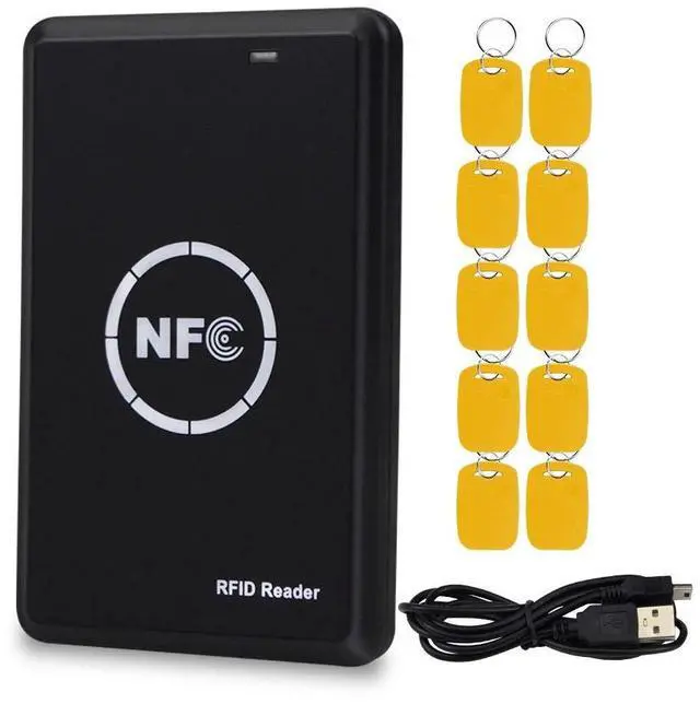 Main image of LIBO RFID Duplicator ID/IC Card Reader Writer Encrypted Decoder USB Copier with 125KHz/13.56MHz Dual Frequency Writable Key fobs