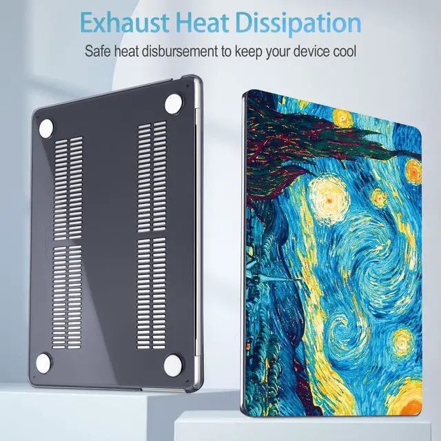 Alt view image 3 of 5 - Mektron Designed for 2025/2024/2023 MacBook Air 15 INCH M4 A3241 /M3 A3114 /M2 A2941 Case, Printed Plastic Hard Shell Cover with 15.3" Liquid Retina Display Touch ID, Starry Sky