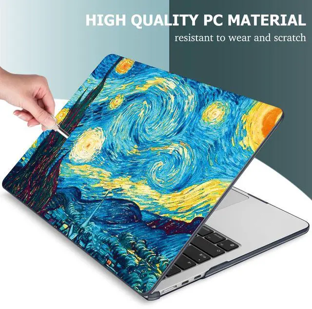 Alt view image 4 of 5 - Mektron Designed for 2025/2024/2023 MacBook Air 15 INCH M4 A3241 /M3 A3114 /M2 A2941 Case, Printed Plastic Hard Shell Cover with 15.3" Liquid Retina Display Touch ID, Starry Sky