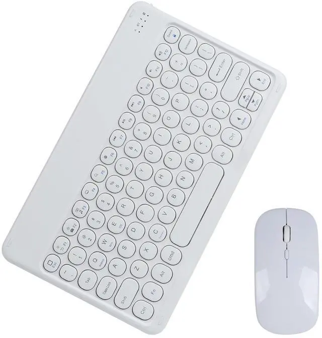 Alt view image 2 of 5 - Bluetooth Keyboard and Mouse Combo for iPad - 9.72" Rechargeable Wireless Keyboard & Mouse, Type-C Charging, Perfect for On-The-Go Professionals (White)