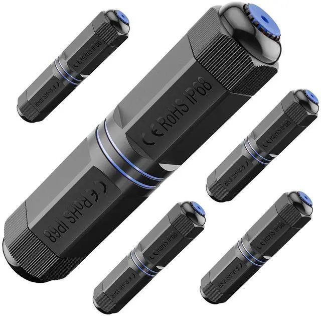 Main image of LEENUE Waterproof rj45 Coupler Cat6, IP68 Waterproof Ethernet Coupler Female to Female, Shielded Outdoor Ethernet Coupler for CAT6/CAT5E/CAT5 Network Cables PoE, 5-Pack