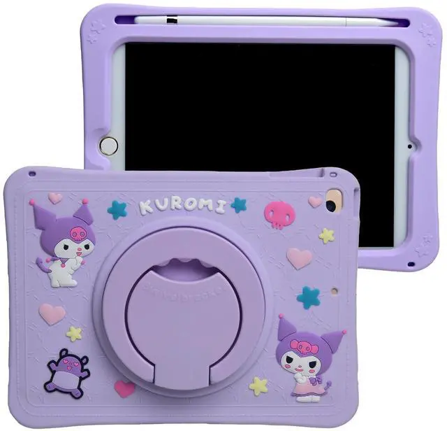 Main image of Cartoon Case for iPad Mini 1/2/3/4/5 7.9",MONEHOYSY Cute Soft Silicone Kickstand [Drop Proof,Shock Proof,Anti Slip] Back Stand Cover Case for Kids Children Teens Girls Boys (Kurom-5)