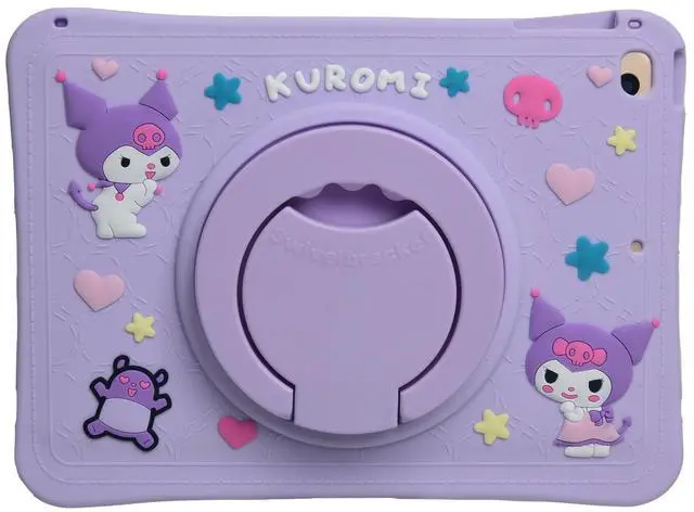 Alt view image 2 of 4 - Cartoon Case for iPad Mini 1/2/3/4/5 7.9",MONEHOYSY Cute Soft Silicone Kickstand [Drop Proof,Shock Proof,Anti Slip] Back Stand Cover Case for Kids Children Teens Girls Boys (Kurom-5)