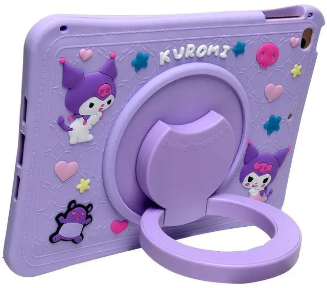 Alt view image 4 of 4 - Cartoon Case for iPad Mini 1/2/3/4/5 7.9",MONEHOYSY Cute Soft Silicone Kickstand [Drop Proof,Shock Proof,Anti Slip] Back Stand Cover Case for Kids Children Teens Girls Boys (Kurom-5)