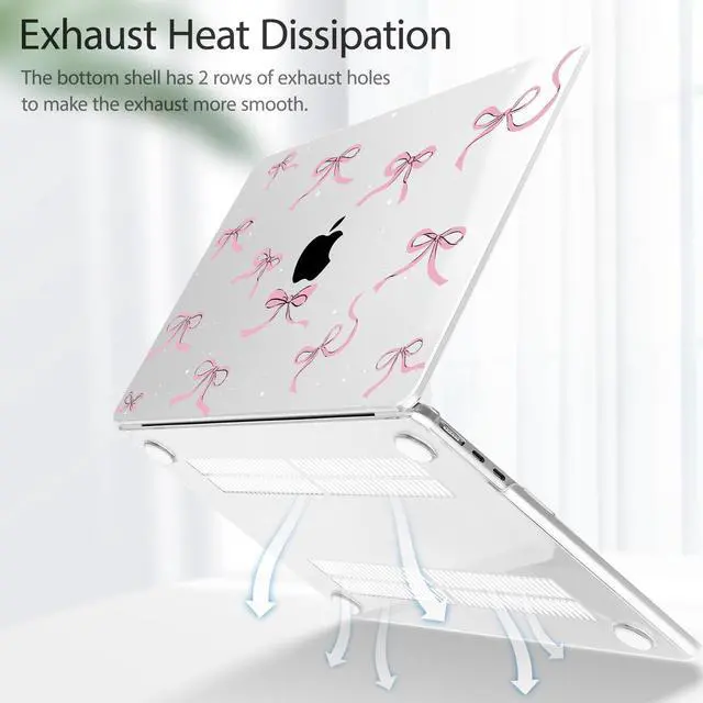 Alt view image 4 of 5 - May Chen Compatible with M4 MacBook Air 15 inch Case 2025 2024 2023 A3241 A3114 M3 A2941 M2 with Liquid Retina Display & Touch ID, Plastic Hard Shell with Keyboard Cover - Star Bow
