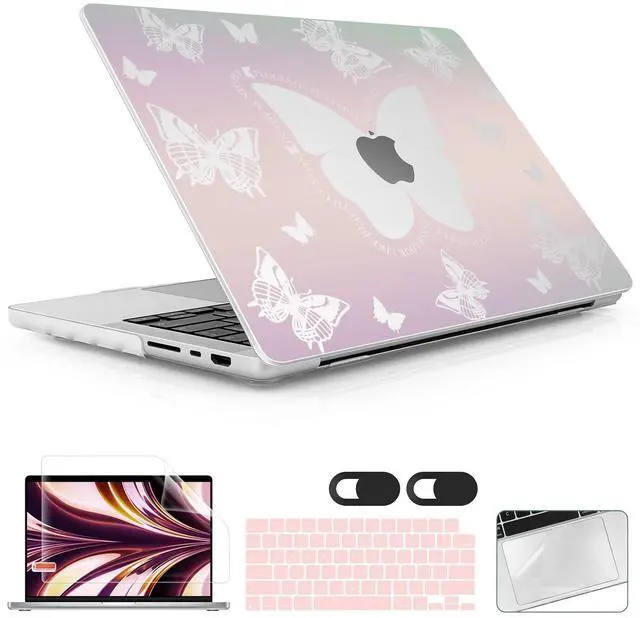 Main image of Lepeoac for MacBook Pro 16 inch Case 2021 2022 2023 2024 Release A3186 A3403 M4 A2991 M3 A2780 M2 A2485 M1 Pro/Max, Hard Shell Case with Screen Protector & Keyboard Cover, Butterfly