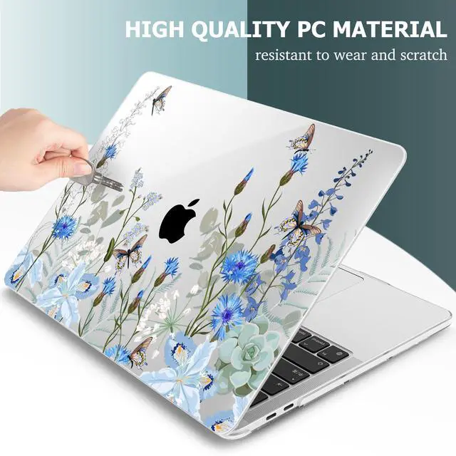 Alt view image 4 of 5 - May Chen Compatible with MacBook Pro 16 inch Case 2020 2019 Release A2141 with Touch Bar&Touch ID, Plastic Hard Shell Case with Keyboard Cover + Screen Protector, Tropical Flower S390