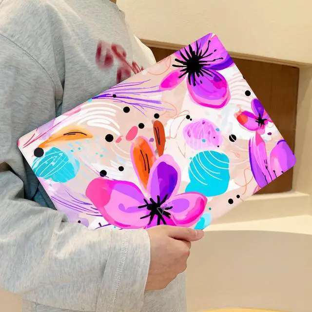 Alt view image 4 of 5 - Lepeoac for MacBook Pro 16 inch Case 2021 2022 2023 2024 Release A3186 A3403 M4 A2991 M3 A2780 M2 A2485 M1 Pro/Max, Hard Shell Case with Screen Protector & Keyboard Cover, Trendy Floral