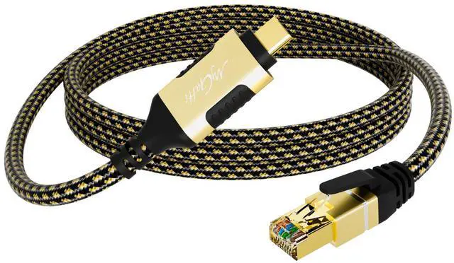Main image of USB C to Ethernet Cable 25 FT, USB 3.0 Type-C to RJ45 Cord, FTP, 1Gbps Shielded Internet LAN Network Cable, Thunderbolt 3/4 Compatible with MacBook Pro, iPhone 16/15 Series, iPad Pro, Dell XPS, More