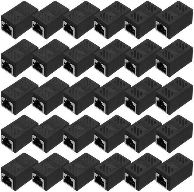 Main image of MECCANIXITY 30 Pack RJ45 Ethernet Coupler, Female to Female Cat6 Coupler Ethernet Extension Adapter Network Connector for Cat8/Cat7/Cat6/Cat5e/Cat5,Black