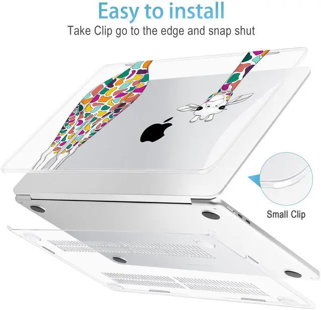 Alt view image 3 of 5 - Mektron for 2025 M4 MacBook Air 13.6 Inch A3240 Case Fits 2023 A2681 M2 2024 A3113 M3 Chip with Liquid Retina Display Touch ID, Printed Plastic Hard Shell Cover for MacBook Air 13.6", Giraffe