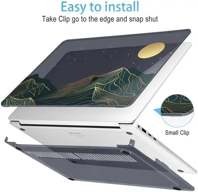 Alt view image 3 of 5 - Mektron Case for 13.8" Microsoft Surface Laptop 7 Windows 11 AI PC 2024 Surface Laptop 13.8 Inch Cover Fits Model 2036, Keyboard Cover +Screen Protector +Dust Plugs, Abstract Mountain C112
