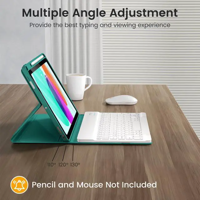 Alt view image 4 of 5 - OPAKIT Keyboard Case for iPad 10th Generation 2022 & A16 11th Generation 2025(10.9/11 inch), Detachable Wireless Keyboard, Stand Folio Keyboard Case with Pencil Holder for New iPad 10th Gen 2022-Teal