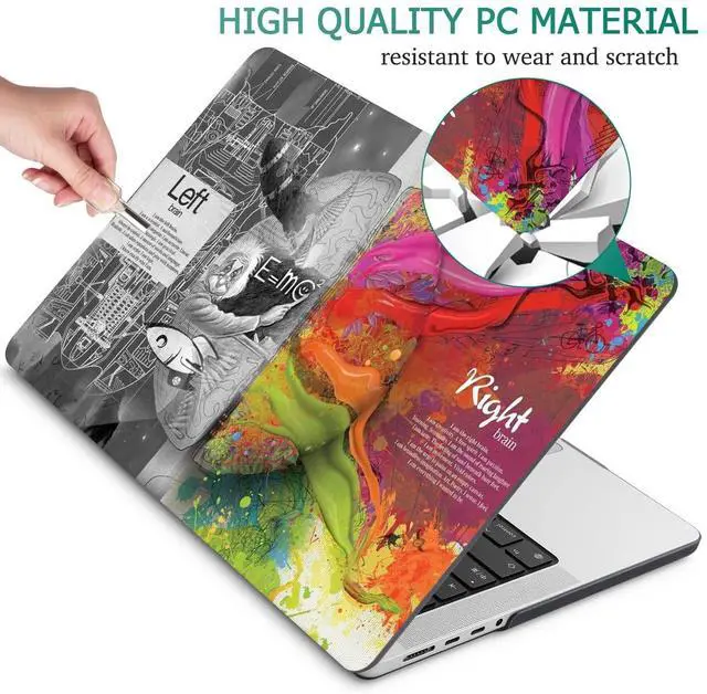 Alt view image 5 of 5 - May Chen Compatible with M3 MacBook Pro 16 A2991 M2 A2780 M1 A2485 Pro/Max with Retina Display Fits Touch ID 2023 2022 2021, Hard Shell Case with Keybaord Cover & Screen Protector, Left Right Brain