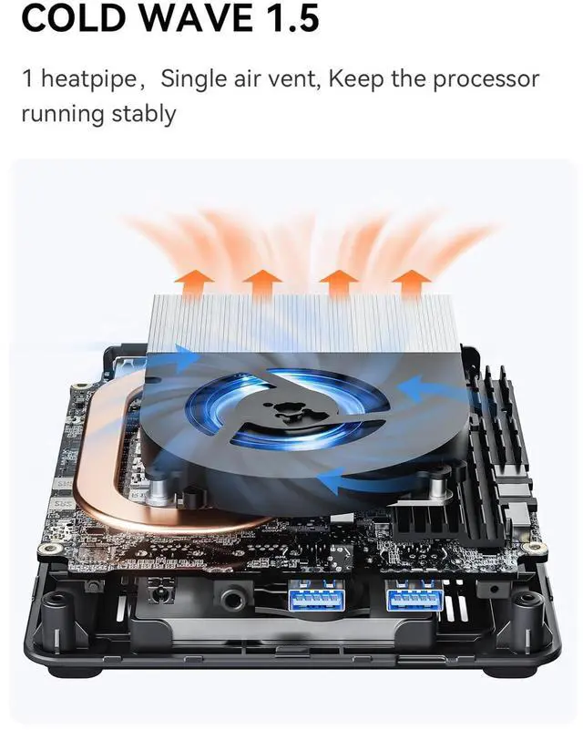 Alt view image 4 of 5 - MINISFORUM MINI PC UN1290 Intel Core i9-12900HK(14 C/20 T,up to 5.0GHz) 32GB RAM 1TB PCIe4.0 SSD,2.5 G RJ45 LAN Mini Computer,HDMI/USB-C/DP1.4,5X USB Ports, WiFi 6, BT5.2
