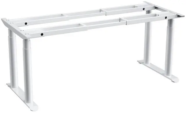 Main image of VWINDESK VJ402 Four Legs(Columns) Electric Height Adjustable Standing Corner Desk Frame Only W/Four Motors, Ergonomic Sit Stand Up Height Adjustable Steel Base with Digital Memory Keypad (White)