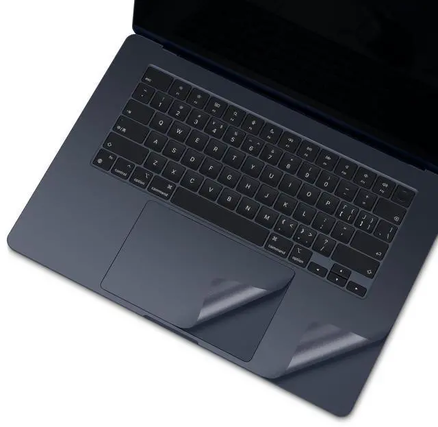 Alt view image 4 of 5 - 4 in 1 Ultra Thin 3M Vinyl Full Size Laptop Skin Palm Rest Sticker for MacBook Pro 14 Inch M2 M3 M4 (Model: A2442/A2779/A2918/A2992/A3112/A3401/A3185) - Space Black