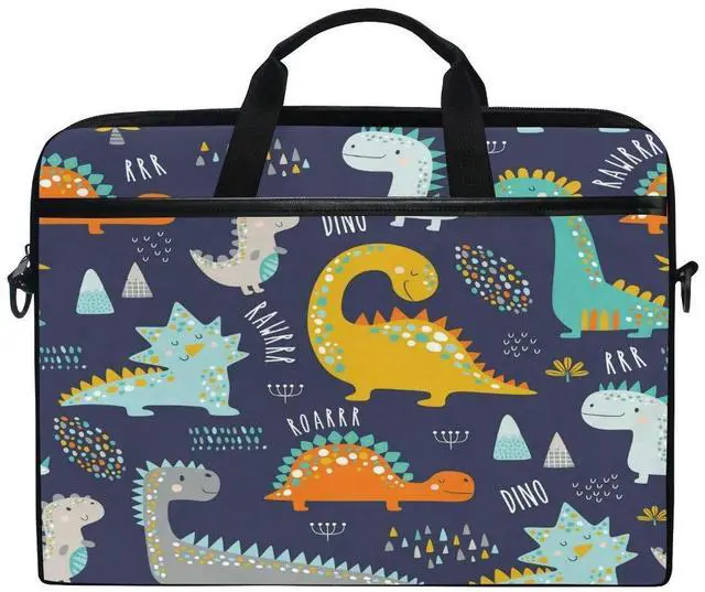 Main image of ALAZA Cute Funny Dinosaurs Dino15 inch Laptop Case Shoulder Bag Crossbody Briefcase for Women Men with Shoulder Strap Handle
