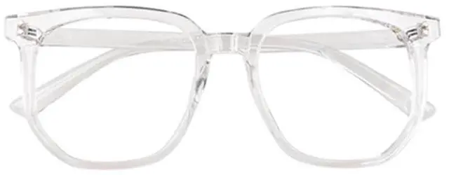 Main image of Oversized Square Reading Glasses for Women Men Blue Light Blocking Eyeglasses Frame Cute Comfortable Clear +1.5