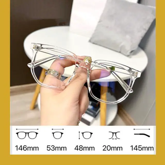 Alt view image 2 of 4 - Oversized Square Reading Glasses for Women Men Blue Light Blocking Eyeglasses Frame Cute Comfortable Clear +1.5