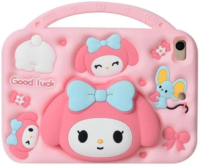 Alt view image 2 of 5 - Cartoon Case for Xiaomi Redmi Pad SE 11 inch 2023,MONEHOYSY Cute Soft Silicone Kickstand [Drop Proof,Shock Proof,Anti Slip] Back Stand Cover Case for Kids Children Teens Girls Boys (Melody)