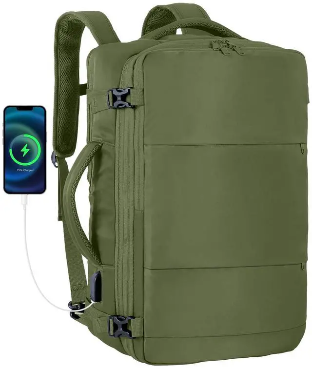 Main image of Mountain Land 18x14x8 Inches Expandable Weekender Bags Carryon Travel Backpack TSA Frontier Airlines Personal Item Laptop Bag Luggage Backpack with USB Charging Port