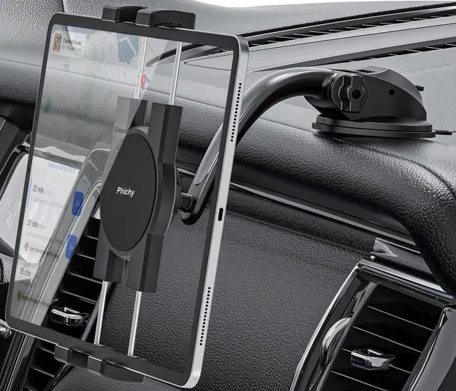 Main image of Phichy Car Tablet Mount for 4.7"-13" Phone & iPad - Car Tablet Holder for Dashboard Windshield with Military-Grade Suction & Stable, Compatible with iPad Pro/Air/Mini, Galaxy Tabs, iPhone, Tablets