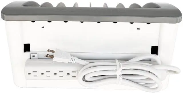 Alt view image 5 of 5 - 8-Device Laptop & Tablet Charging Station - Classroom & Office Organizer with Circuit Breaker & Cable Management - Fits Laptops, Chromebooks & Tablets Up to 15.6'' & 1.35'' Thick