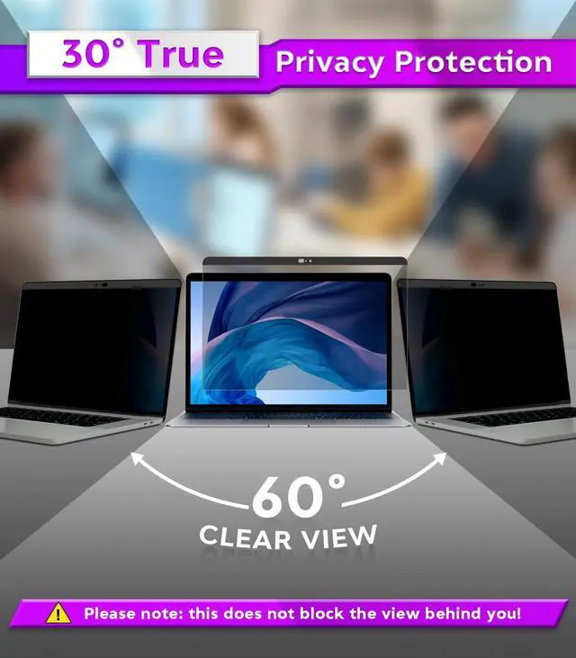 Alt view image 5 of 5 - PYS Privacy Screen for MacBook Pro 13.3 Inch Laptop (2016-2022 M1/M2) - Magnetic Anti-Spy Security Filter with Webcam Cover Slider, Easy On/Off & Touch Bar Compatibility for MacBook Pro 13 inch Laptop