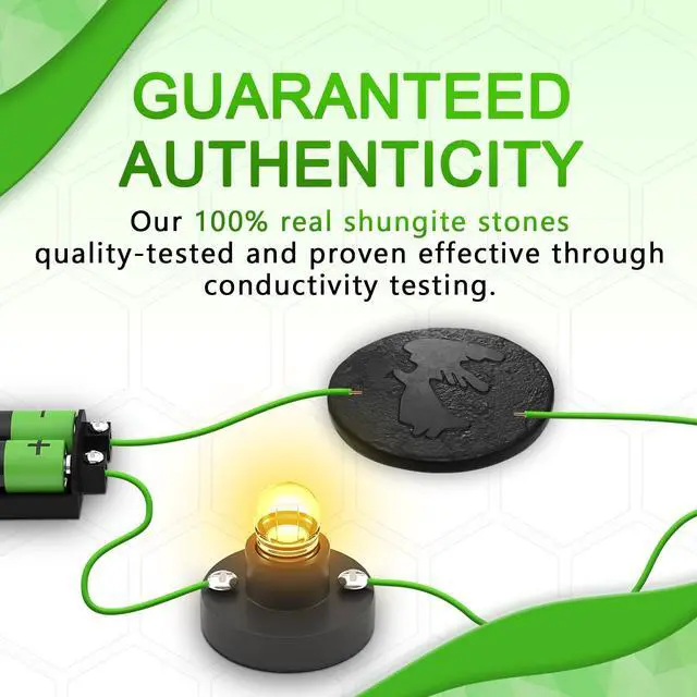 Alt view image 3 of 5 - 2 Pcs Shungite Sticker for Cell Phone + Raw Shungite Stones Set - 30 mm/1.18 inch Shungite Plate for Laptop Computer - Guardian Angel