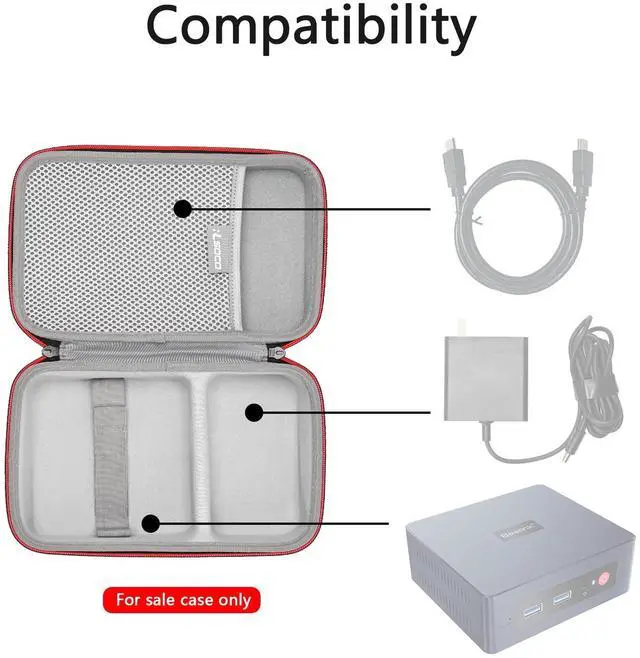 Alt view image 4 of 5 - RLSOCO Case for GMKtec G3 Plus/M5 Plus/G2 Plus/K6/M2 Pro/M7 Pro & Beelink Mini S12 Pro/Mini S13 PRO/Mini S13/EQ14/EQR5/EQI12/EQR6/SER5 Pro & GEEKOM A6/Air12/AX8 Max/A5/GT1 Mega Mini PC
