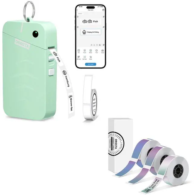 Main image of ORGSTA S001 Label Maker Machine with Tape, Portable Bluetooth Label Maker for Home and Office Organization, Thermal Label Printer Mini Label Maker with 3 Roll Label Tapes - Gradient