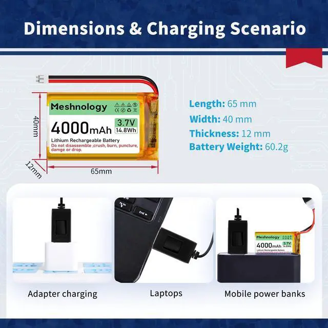 Alt view image 5 of 5 - Meshnology 2 Pack ESP32 LoRa V3 Development Board + 4000mAh Battery + USB Charger Cable Set - with 915MHz Antenna WiFi Bluetooth and SX1262 LoRa V3 Devices for Meshtastic Arduino LoRawan IOT
