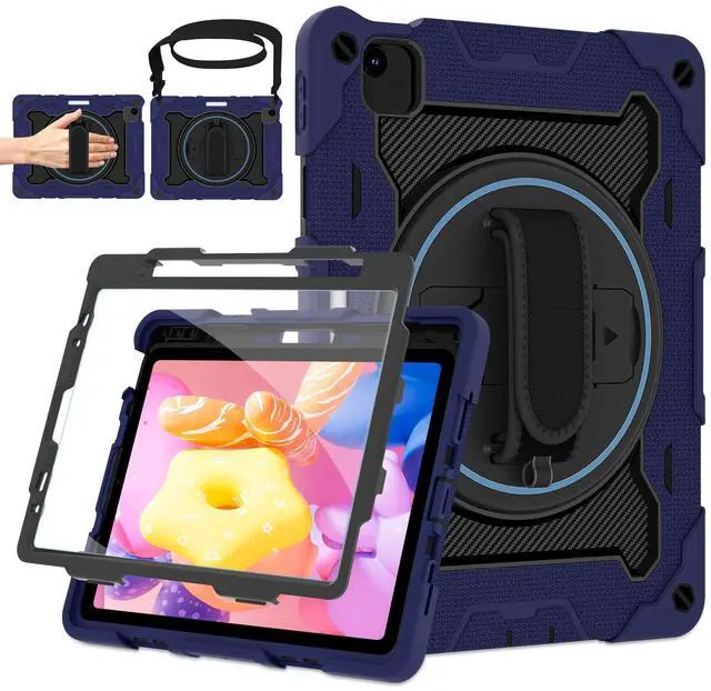 Main image of ROSROME For iPad Air 5th 4th Generation 10.9 inch Case with Screen Protector [15ft Drop Protection] iPad Pro 11 Case 4th 3rd 2nd 1st Gen (2022 2021 2020 2018) for Kids W/ 360 Stand Hand/Shoulder Strap