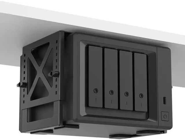 Main image of Monzlteck Adjustable Under Desk PC or NAS Mount Bracket Holder,Compatible with Desktop NAS(Network Attached Storage),CPU,UPS,Small Form Factor Desktop Tower.Xbox Series x,OptiPlex7000/7010