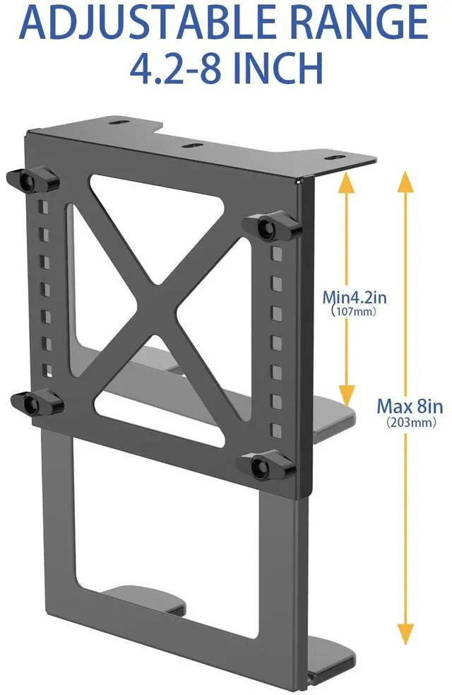 Alt view image 5 of 5 - Monzlteck Adjustable Under Desk PC or NAS Mount Bracket Holder,Compatible with Desktop NAS(Network Attached Storage),CPU,UPS,Small Form Factor Desktop Tower.Xbox Series x,OptiPlex7000/7010
