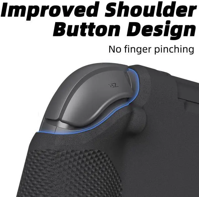 Alt view image 5 of 5 - Savage Raven by Skull & Co. StandGrip Bundle for Nintendo Switch 2: Protective Case with Textured Grips Full Protection, Shock-Absorption Non-Slip and Anti-Scratch Cover (with Carrying Case)- Black