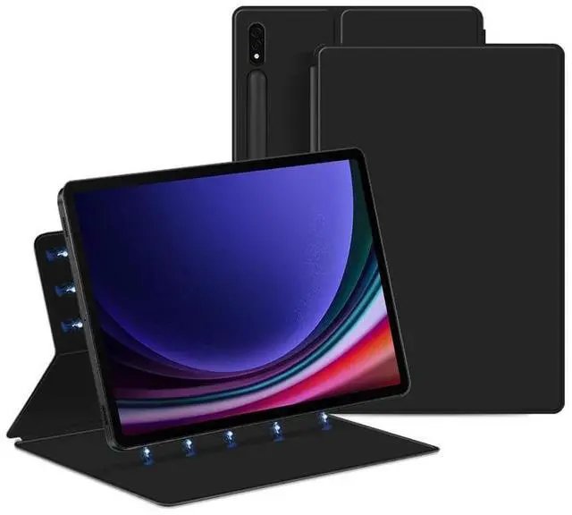 Main image of QYiiD Magnetic Case for Galaxy Tab S10 Plus/Galaxy Tab S9 FE+ / S9 FE Plus 12.4-Inch with S-Pen Holder, Lightweight and Slim Magnetic Stand Case with Auto Sleep/Wake Cover for S10+/S9+/S9 FE+, Black