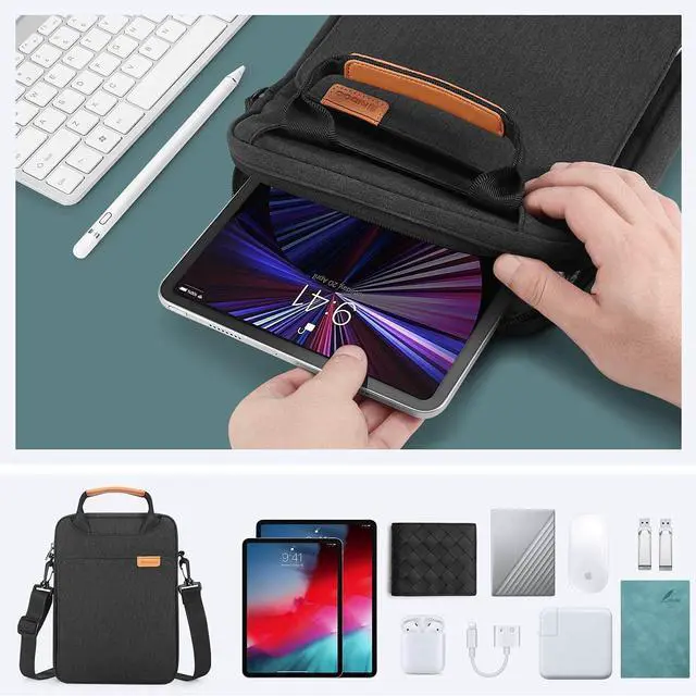 Alt view image 5 of 5 - NIDOO Laptop Shoulder Bag for 13" 13.6" Macbook Air M4 M3 M2/ MacBook Pro / 12.9" 13" iPad Pro M4/ 13" iPad Air M2 M3 / 13 inch Surface Pro 10 9 8, Vertical Laptop Sleeve Handbag for 13.4" XPS Samsung