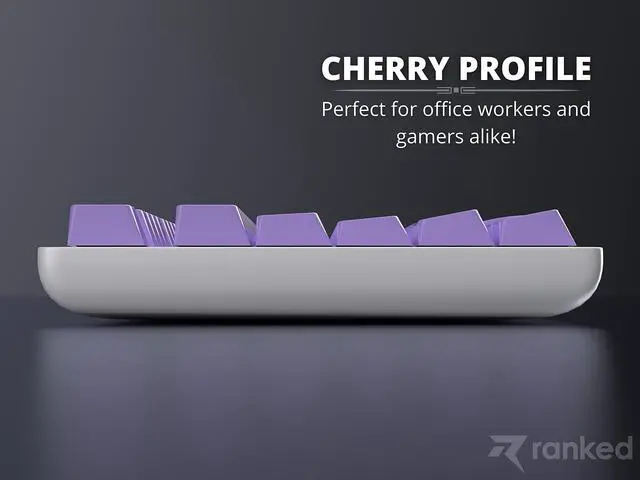 Alt view image 4 of 5 - Ranked Blank Premium Keycap Set | 1.4 mm Thick PBT | Cherry Profile for Mechanical Keyboard (Lavender, 139 Keys)