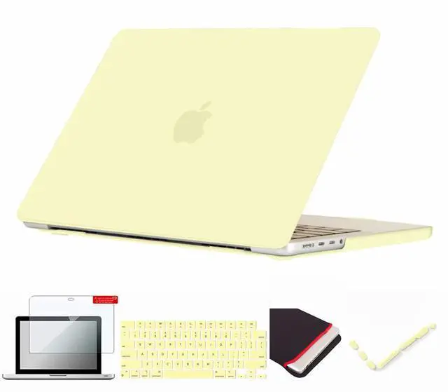 Main image of Se7enline Compatible with 2021-2024 MacBook Pro 14 inch Case Hard Shell Cover for 14-inch A2442 A2779 A2918 A2992 A3112 A3401 M4 M3 M2 M1&Keyboard Skin &Screen Protector &Dust Plug,Mellow Yellow