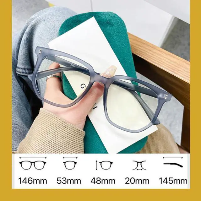 Alt view image 2 of 4 - Oversized Square Reading Glasses for Women Men Blue Light Blocking Eyeglasses Frame Cute Comfortable Blue