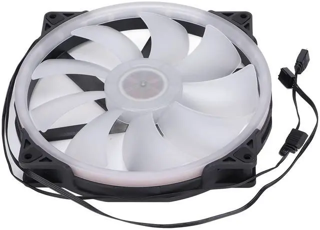Alt view image 5 of 5 - Case Fans, Large Air Volume Cooling Fans ARGB Light Synchronization Hydraulic Bearing Silent Low Noise 4PIN PWM+5V Computer Fan 9 Leaf Design(200 * 200mm)