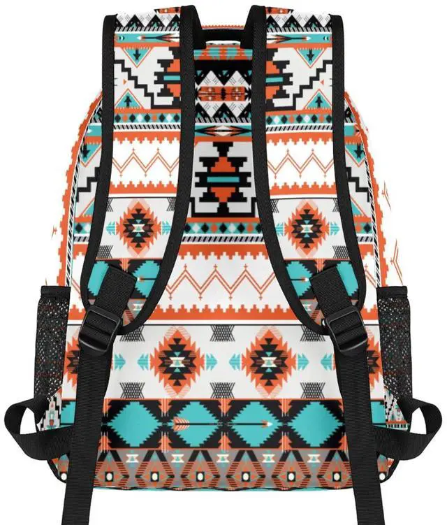 Alt view image 3 of 4 - Backpack for Women Girls Ethnic Aztec Geometric School Backpack Waterproof Travel Backpacks College School Business Laptop Backpacks Casual Daypack